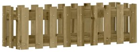 impregnált fenyőfa kerti magaságyás kerítéssel 100 x 30 x 30 cm