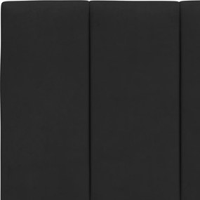 fekete bársony fejtámla párna Hanko 200 cm