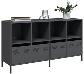 antracit hidegen hengerelt acél tálalószekrény 135x39x73,5 cm