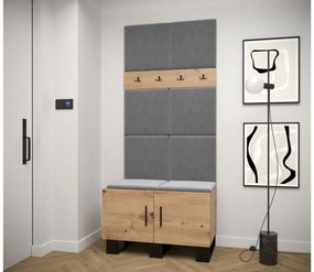 Előszobabútor Amanda 4 (artisan tölgy + sötétszürke). 1085887