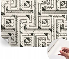 Divatos öntapadós tapéta Fali furnér Tégla labirintus 312x219 cm