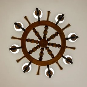 Brilagi - Láncos csillár TIMONA 8xE14/40W/230V Ø 70 cm bükk