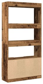 antik fa színű szerelt fa magasszekrény 92 x 33 x 180 cm