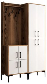 Előszobafal Berlin BA - Walnut, White