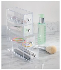 Wers átlátszó tárolódoboz, 4 fiókkal - iDesign