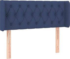 vidaXL kék szövet fejtámla 93x16x78/88 cm