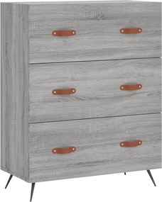 vidaXL szürke sonoma színű szerelt fa komód 69,5 x 34 x 90 cm