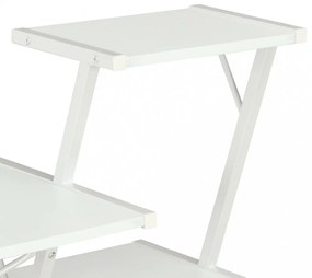 fehér íróasztal polccal 116 x 50 x 93 cm