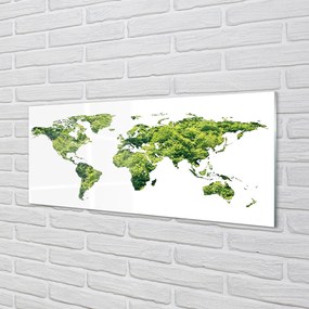 Üvegképek Térkép a zöld fű 120x60cm
