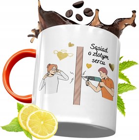 Narancssárga Bögre Keresztanyának Ajándék fényképes nyomattal