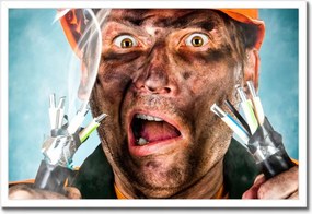 Poszterek keretben 60x40 Bénulás Villanyszerelő