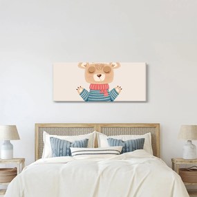 Kép - Bézs mackó koronával (120x50 cm)