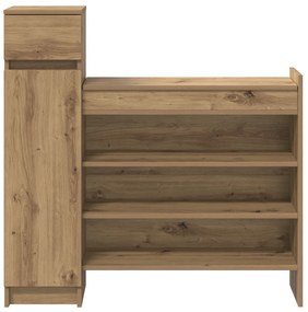 Cipőtartó Kézműves tölgy 100.5x28x100 cm Mérnöki Fa