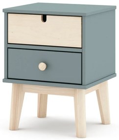 Szürkészöld gyerek éjjeliszekrény Estefania – Marckeric