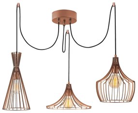 Rézszínű függőlámpa fém búrával Mezopotamya – Opviq lights