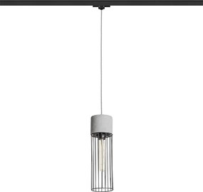 RENDL BURTON háromáramkörös sínre beton/fekete 230V LED E27 11W