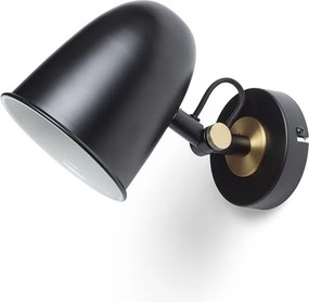 RENDL DANNY fali lámpa fekete sárgaréz 230V LED E14 5W