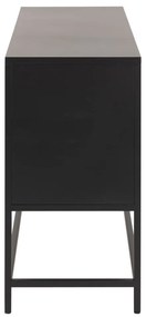 Fekete fém alacsony komód 125x75 cm Newcastle – Actona