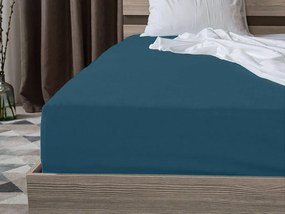 STANDARD Jersey lepedő fáradt kék színben 90x200 cm