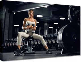 Vászonkép 30x20 Lány az edzőteremben