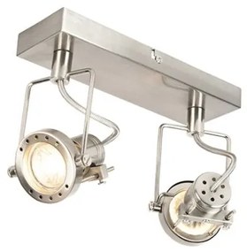 Ipari acél reflektor 2-lámpás állítható - Suplux