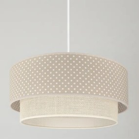 Brilagi-LED BOHO BOBO kábeles függeszték, 1xE27/60W/230V, átm. 40 cm, pöttyös, bézs/krém.