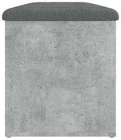betonszürke szerelt fa tárolópad 102 x 42 x 45 cm