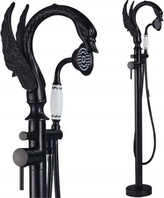 Kádtöltő Csaptelep Szabadonálló Fekete Kádcsaptelep Zuhanyzóval Fekete