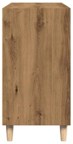 kézműves tölgy színű szerelt fa tálalószekrény 103,5x35x70 cm