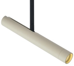 Modern spotlámpa bézs színben, fekete színnel 1 fázisú sínrendszerhez - Slimline Avery