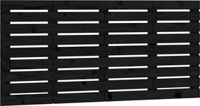 vidaXL fekete tömör fenyőfa fali fejtámla 126 x 3 x 63 cm