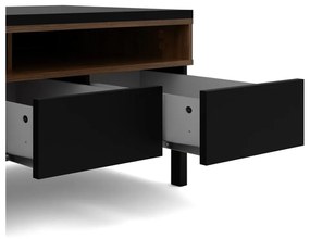 Fekete TV-állvány 156x48x48 cm Roomers – Tvilum