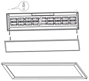 Eglo 99476 - LED Mennyezeti lámpa PIGLIONASSO LED/32W/230V 345x1245 mm