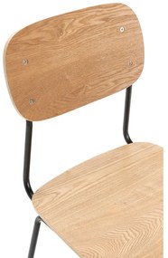 Natúr színű étkezőszék szett kőrisfa dekorral, 2 db-os Aira – Marckeric