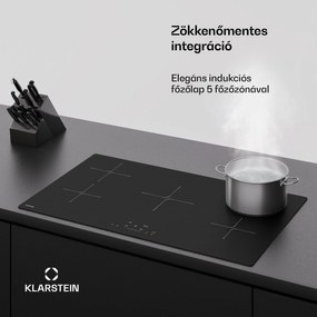 Klarstein PowerGlide indukciós főzőlap | karcálló felület | 5 főzőzóna | 9800 W | 90 cm