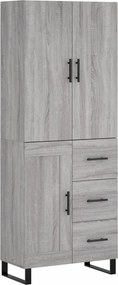 vidaXL szürke sonoma szerelt fa magasszekrény 69,5 x 34 x 180 cm