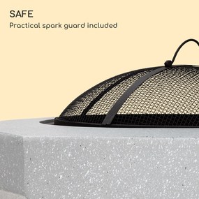 Blumfeldt Diamond, tűzrakóhely grillel, MGO és acél fedél, szikrafogó