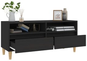 fekete szerelt fa TV-szekrény 100 x 34,5 x 44,5 cm
