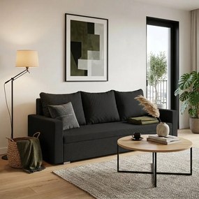 DIZY háromüléses kanapé ággyá alakítható funkcióval Fekete