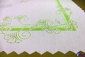 Mg Futófelület Römi Fehér Nyomtatott Zöld 75x75 Lengyel