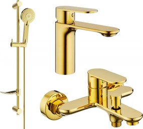 Mexen Milo DF40 fürdőkád készlet, arany - 71303DF40-50