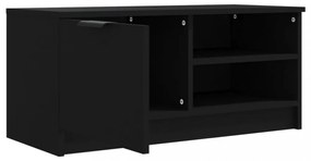 fekete szerelt fa TV-szekrény 80 x 35 x 36,5 cm