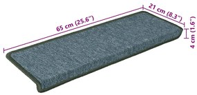 30 db zöld lépcsőszőnyeg 65 x 21 x 4 cm