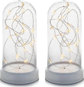 Karácsonyi fénykupola szett 20 LED 2 db meleg fehér