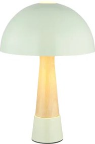 Globo 51570114 Asztali lámpa, fém matt zöld színű, fém fa megjelenésű, PVC fekete kábel, billenőkapcsoló a kábelen, ø: 250 mm, M: 365 mm, kábel hossza 1500 mm, 1x E27 ILLU 40W 230V izzó nélkül