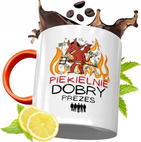 Narancssárga Bögre Elnöknek Ajándék fényképes nyomtatással