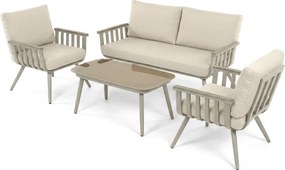 Kerti bútor garnitúra, alumínium, bézs, AZS-S1921 CRM