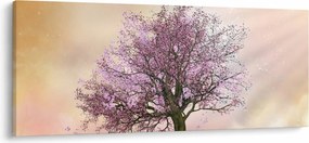 Virágzó fa képe egy domb tetején (120x50 cm)