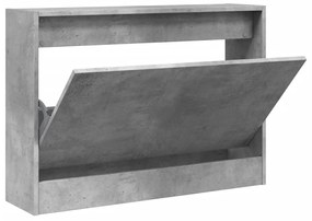betonszürke szerelt fa cipőszekrény 80 x 21 x 57 cm