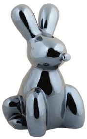 Balloon Bunny nyuszi szobor nagy metál fekete